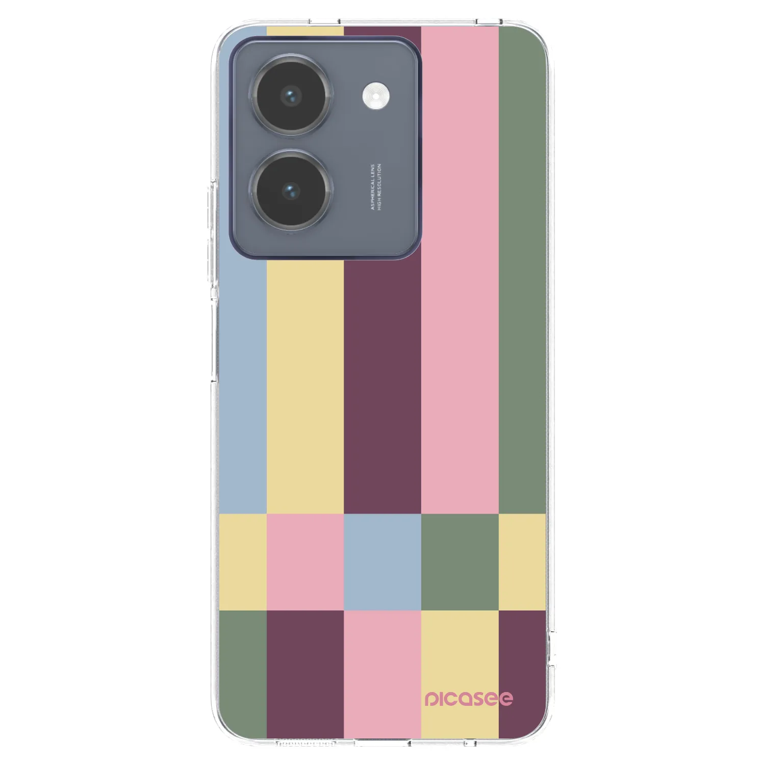 Picasee silikonowe przeźroczyste etui na Vivo Y36 4G - Lobby tiles