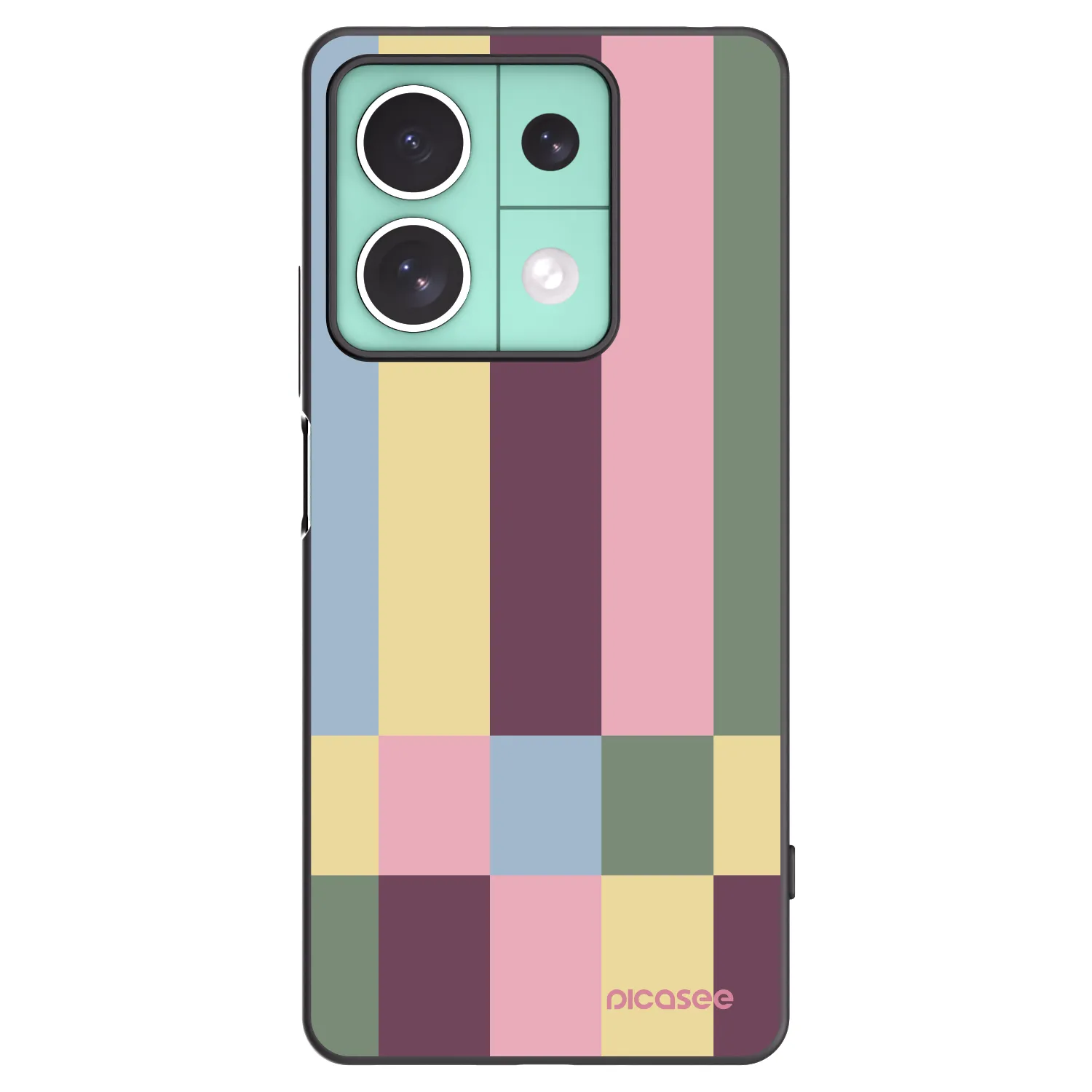 Picasee silikonowe czarne etui na Xiaomi Redmi Note 13 5G - Lobby tiles