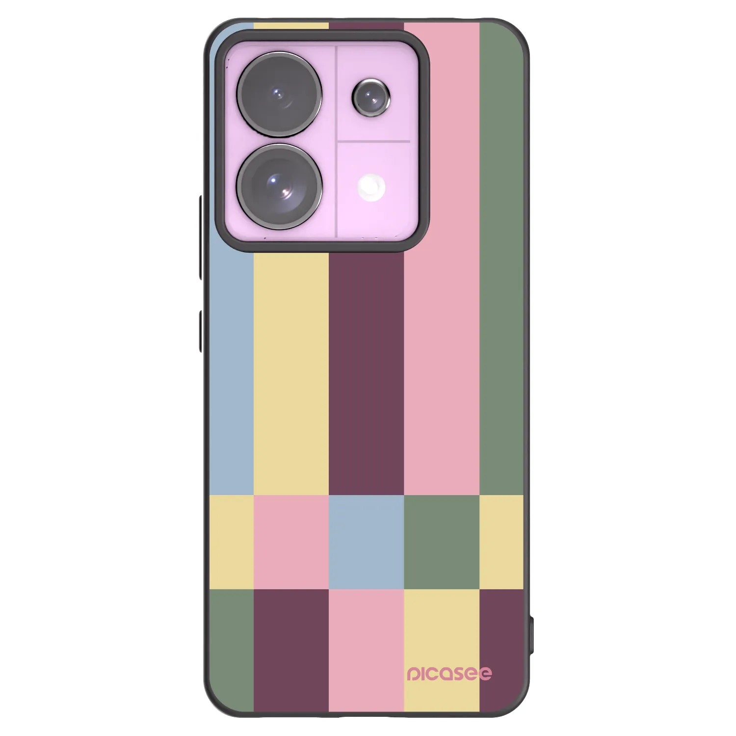 Picasee silikonowe czarne etui na Xiaomi Redmi Note 13 Pro 5G - Lobby tiles