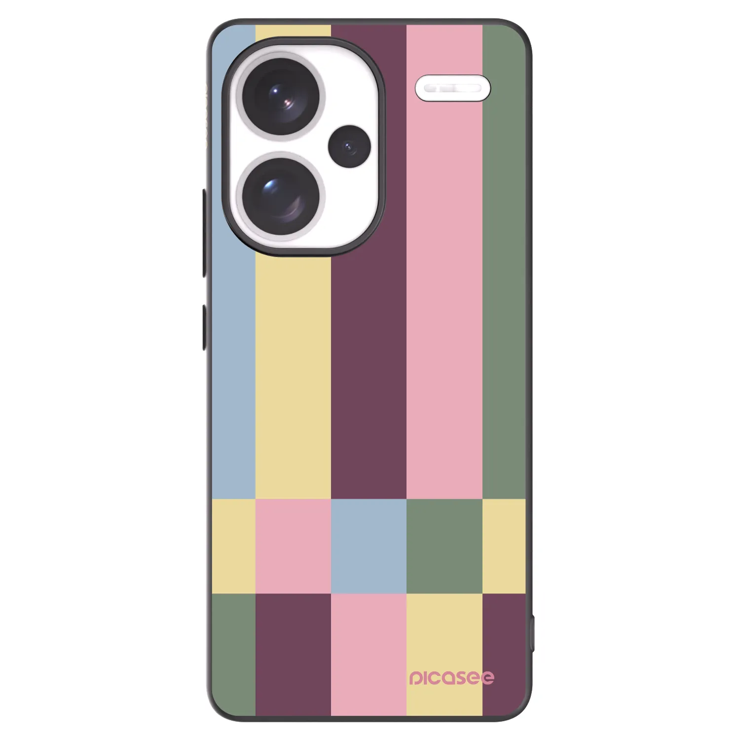Picasee silikonowe czarne etui na Xiaomi Redmi Note 13 Pro+ 5G - Lobby tiles