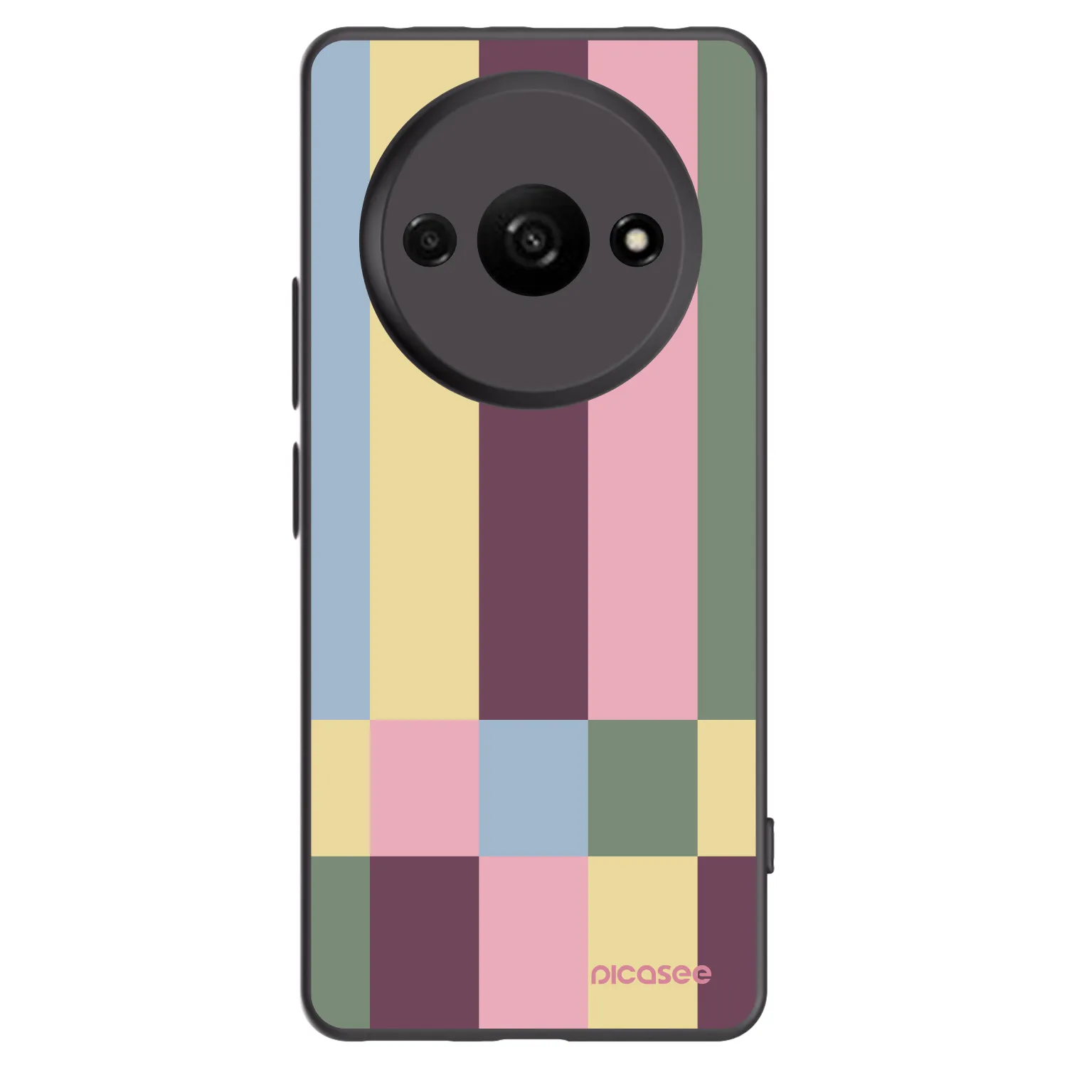 Picasee silikonowe czarne etui na Xiaomi Redmi A3 - Lobby tiles