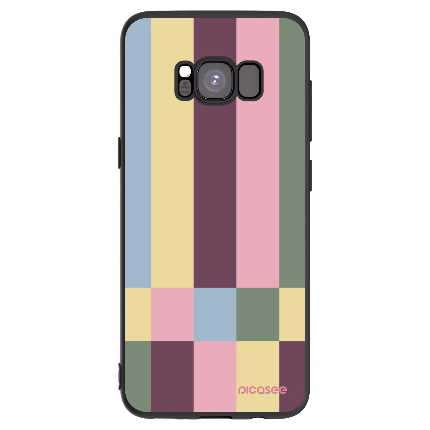 Picasee silikonowe czarne etui na Samsung Galaxy S8 G950F - Lobby tiles