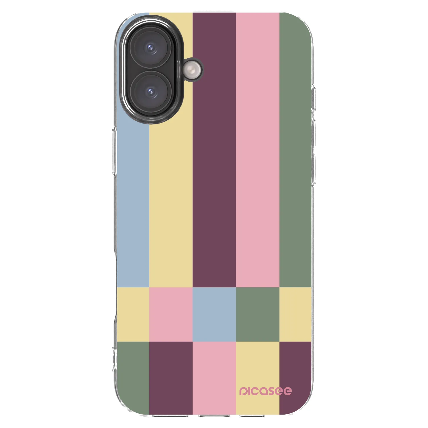 Picasee silikonowe przeźroczyste etui na Apple iPhone 16 Plus - Lobby tiles