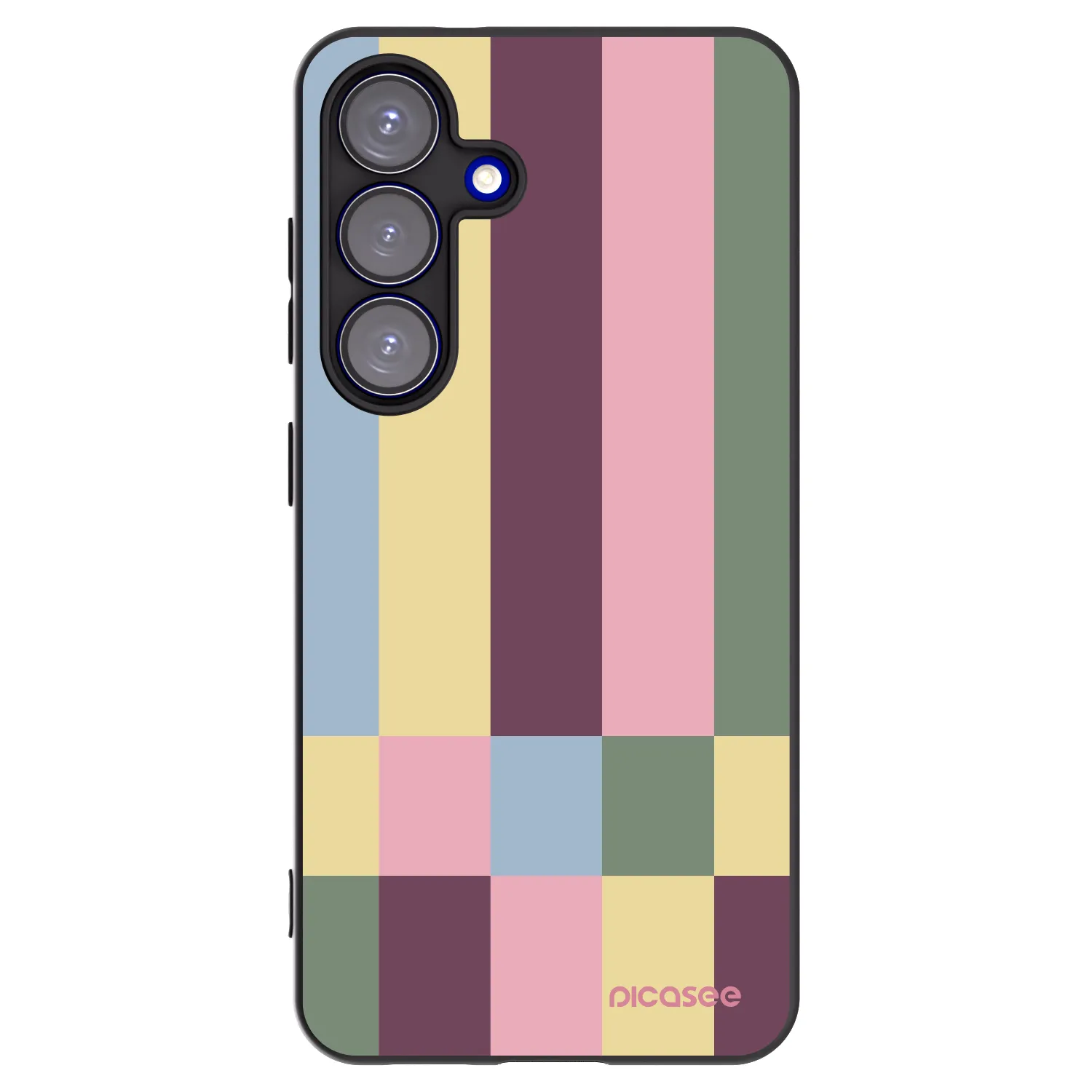 Picasee silikonowe czarne etui na Samsung Galaxy S25 5G - Lobby tiles