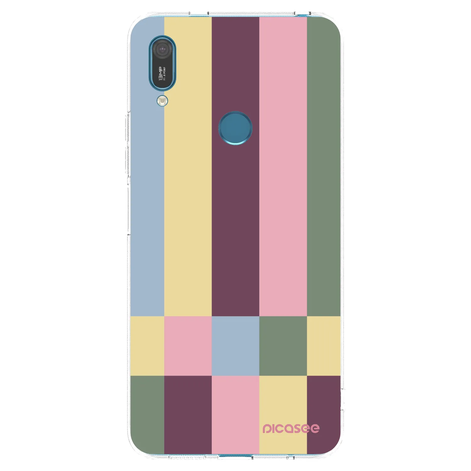 Picasee silikonowe przeźroczyste etui na Huawei Y7 2019 - Lobby tiles