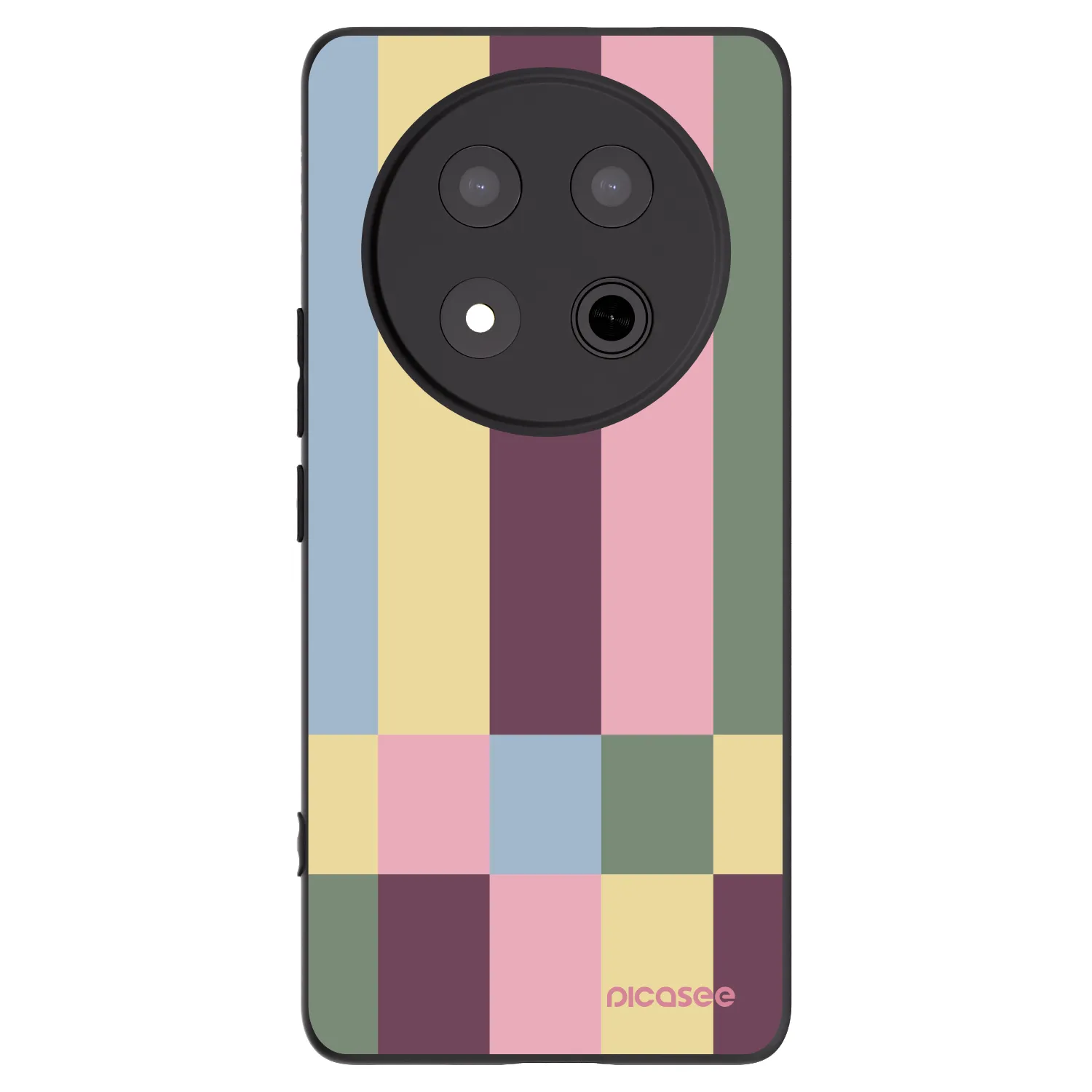 Picasee silikonowe czarne etui na Honor Magic7 Lite 5G - Lobby tiles