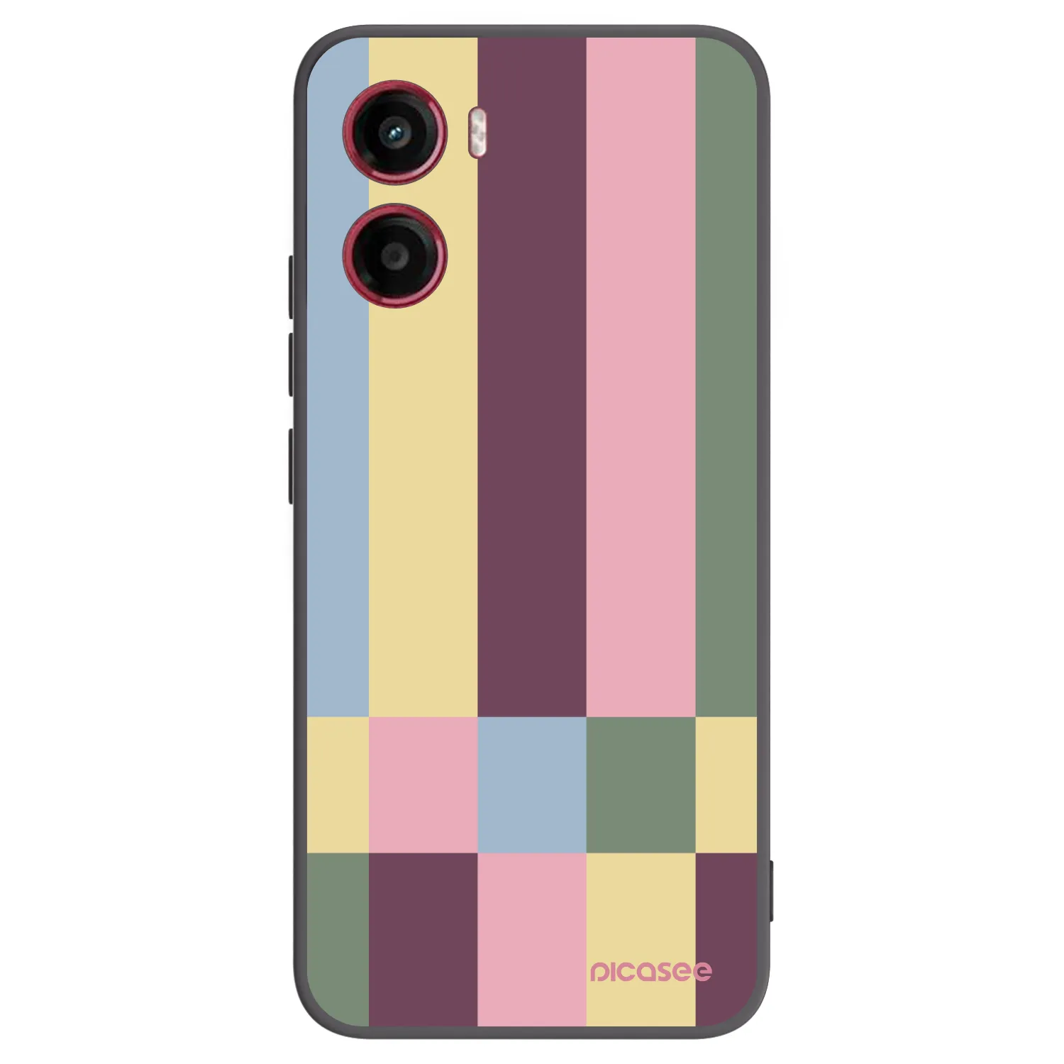 Picasee silikonowe czarne etui na Motorola Moto G05 - Lobby tiles