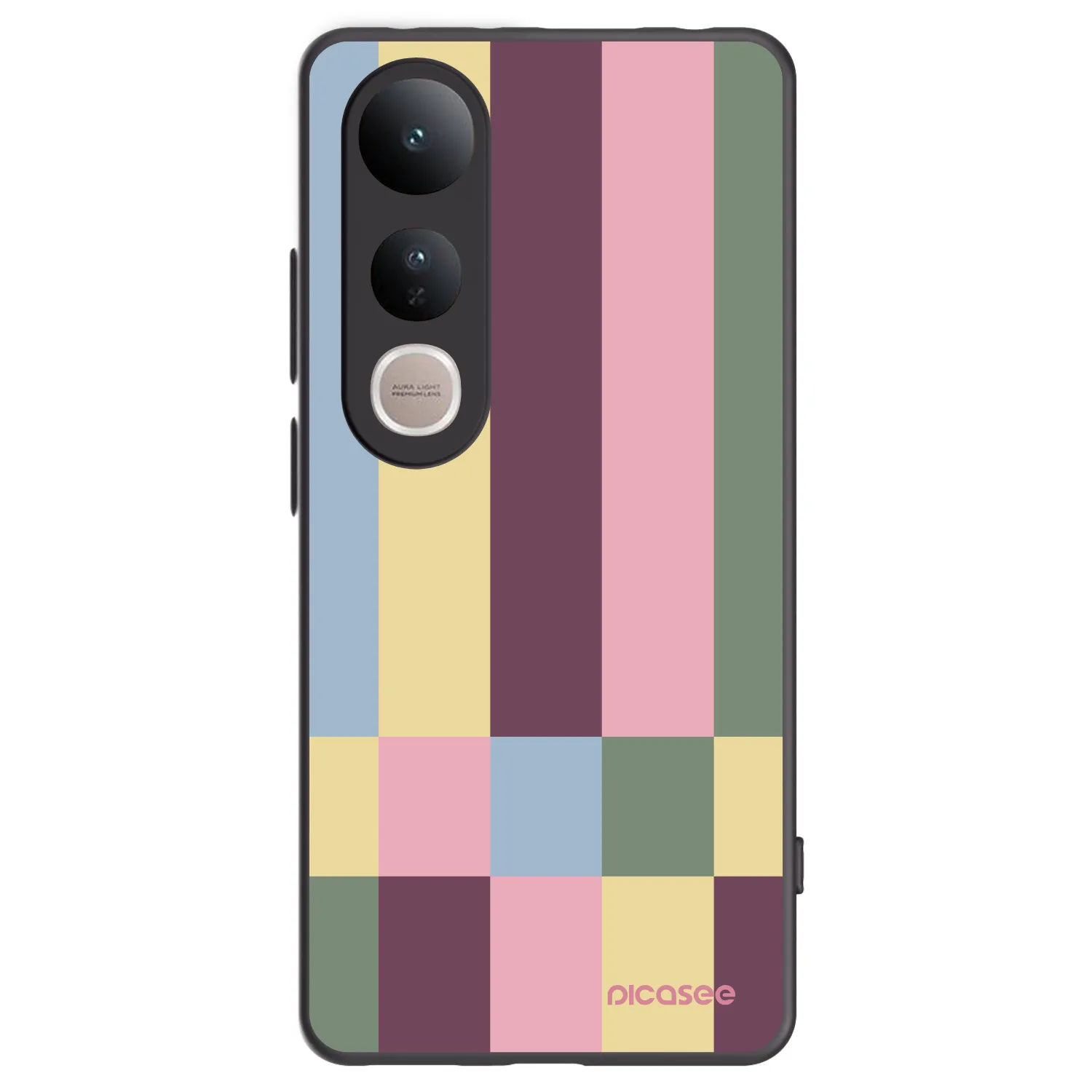 Picasee silikonowe czarne etui na Vivo V50 Lite 5G - Lobby tiles