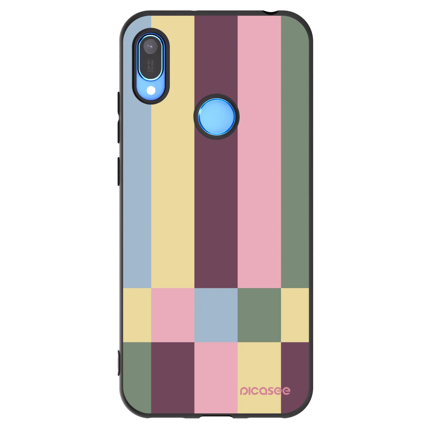 Picasee silikonowe czarne etui na Huawei Y6 2019 - Lobby tiles