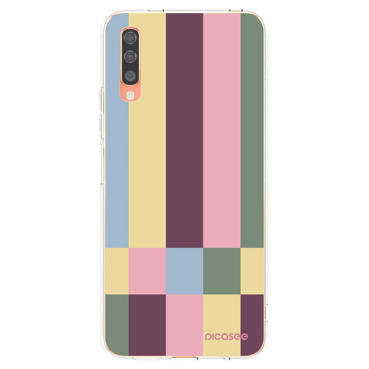 Picasee silikonowe przeźroczyste etui na Samsung Galaxy A70 A705F - Lobby tiles