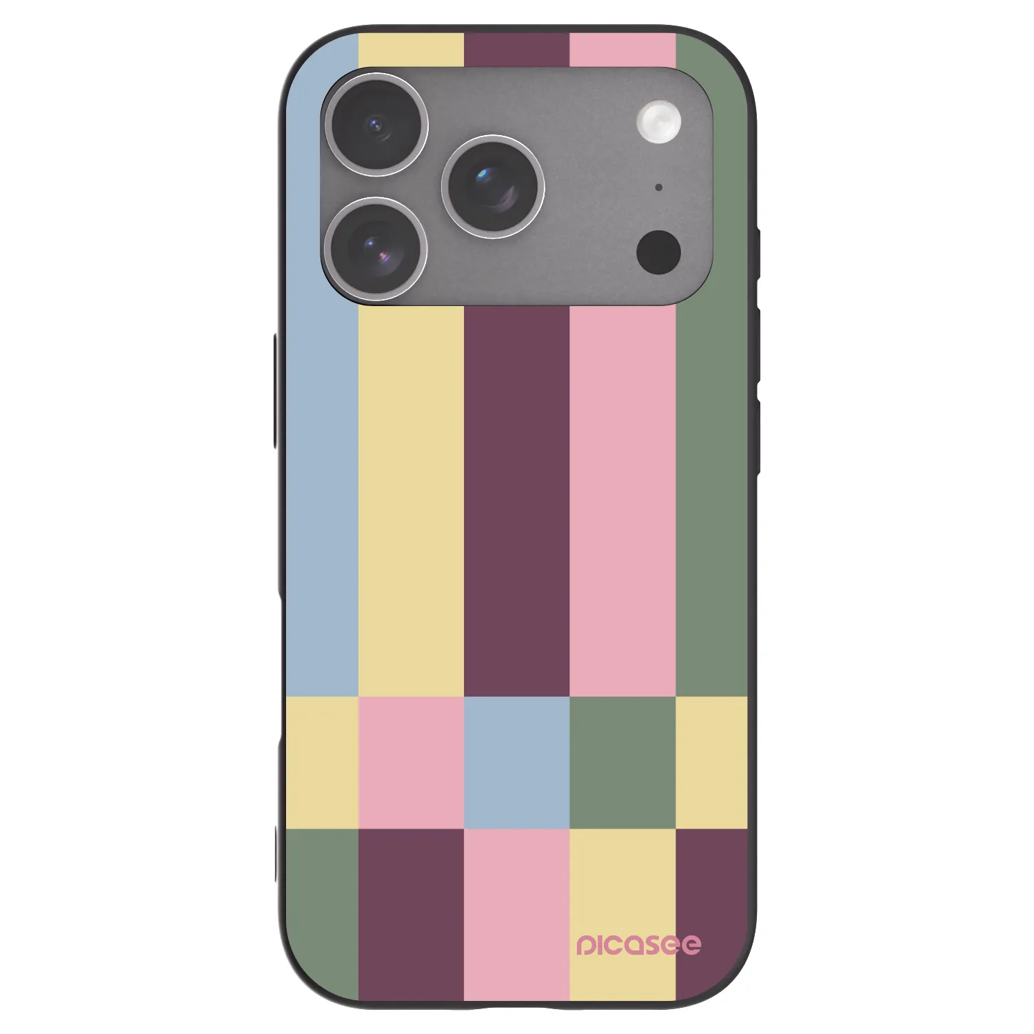 Picasee silikonowe czarne etui na Apple iPhone 18 Pro - Lobby tiles