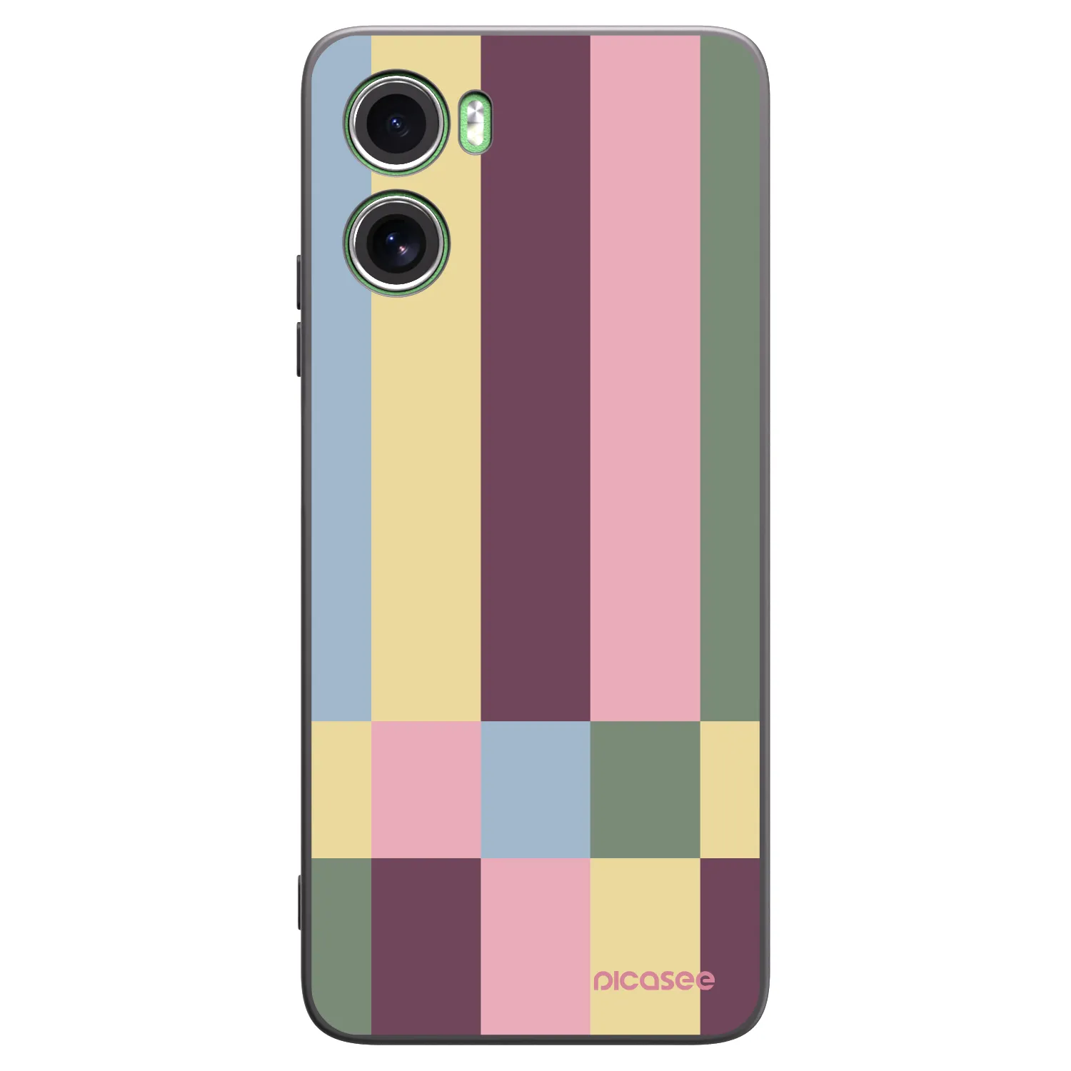 Picasee silikonowe czarne etui na Motorola Moto G06 - Lobby tiles