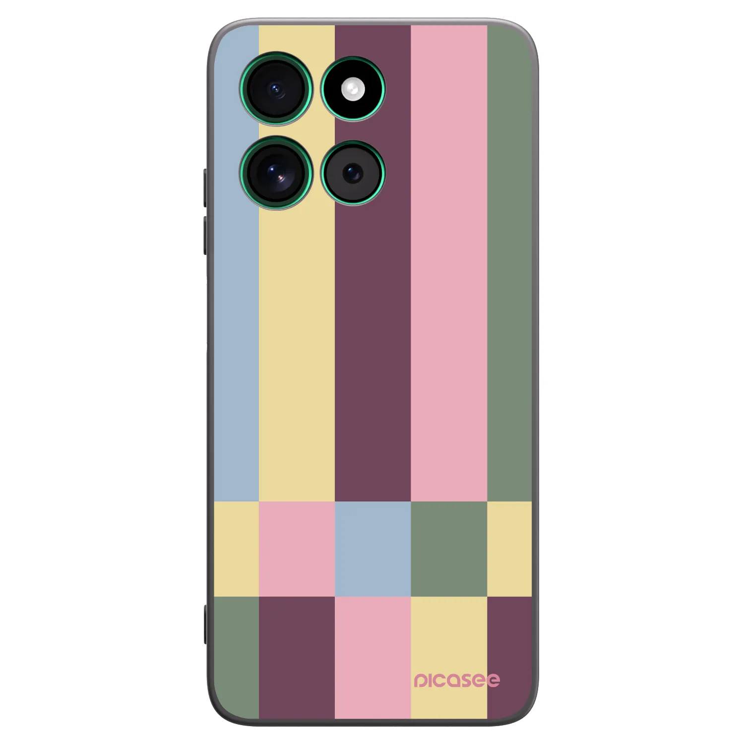 Picasee silikonowe czarne etui na Motorola Moto G57 Power - Lobby tiles