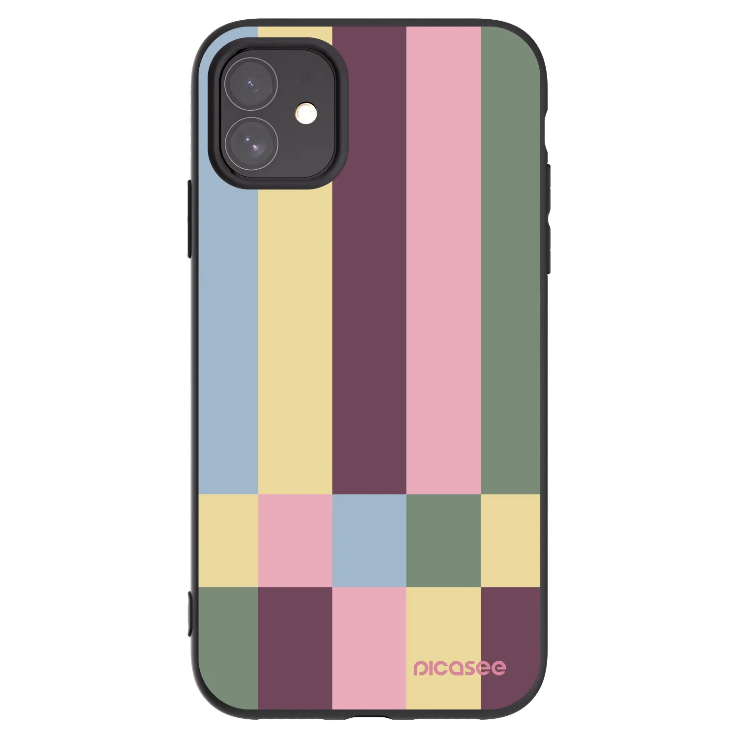 Picasee silikonowe czarne etui na Apple iPhone 11 - Lobby tiles