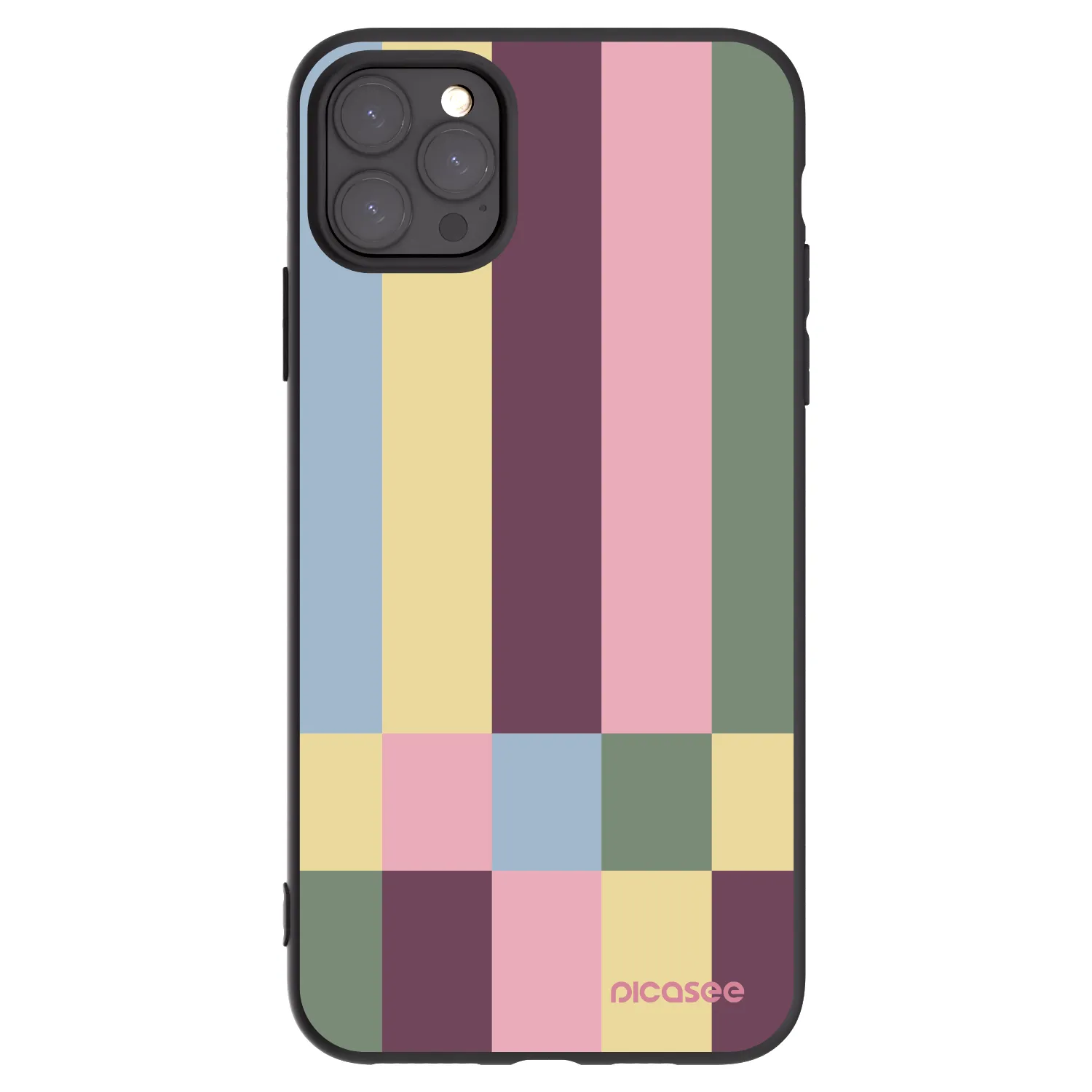Picasee silikonowe czarne etui na Apple iPhone 11 Pro Max - Lobby tiles