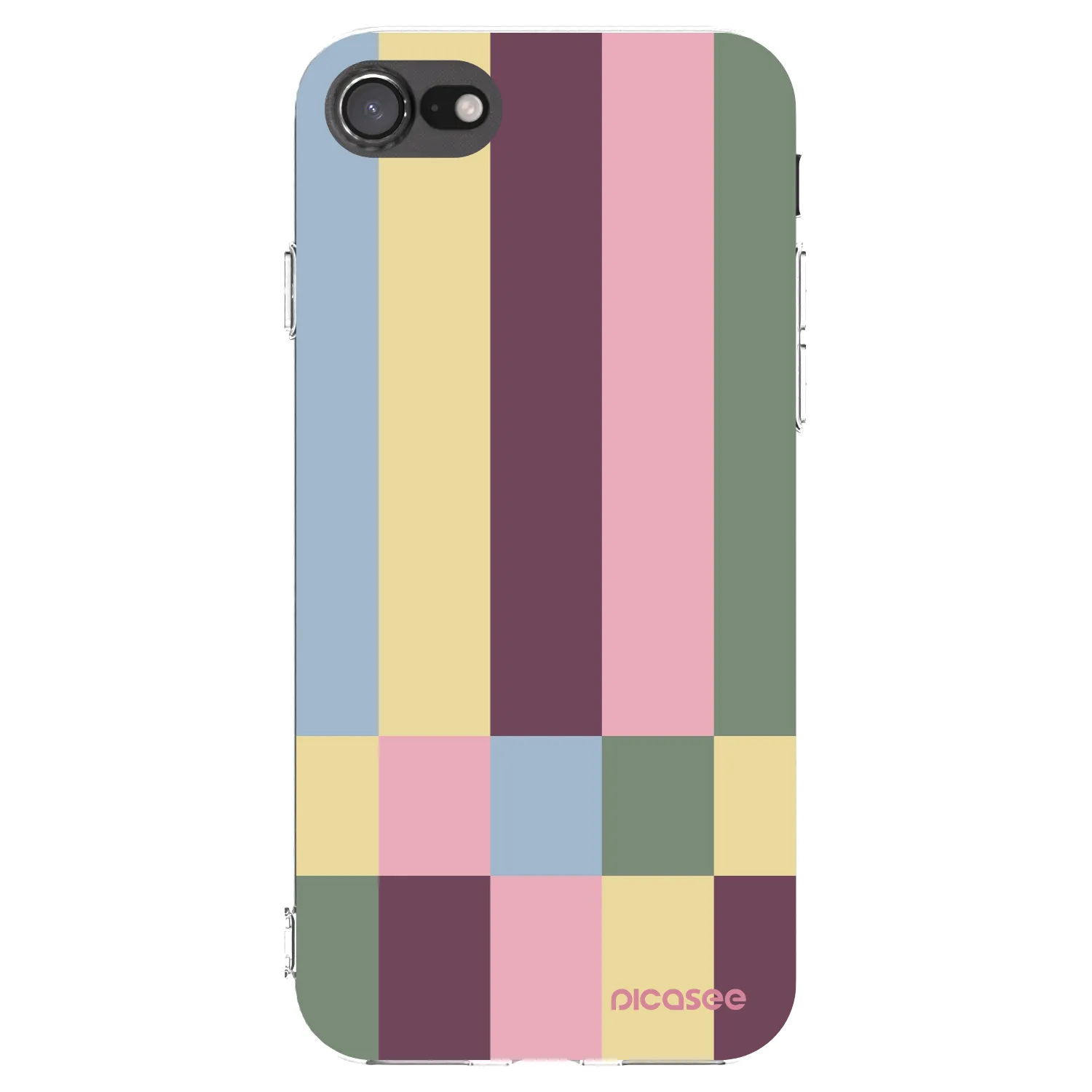 Picasee silikonowe przeźroczyste etui na Apple iPhone 8 - Lobby tiles