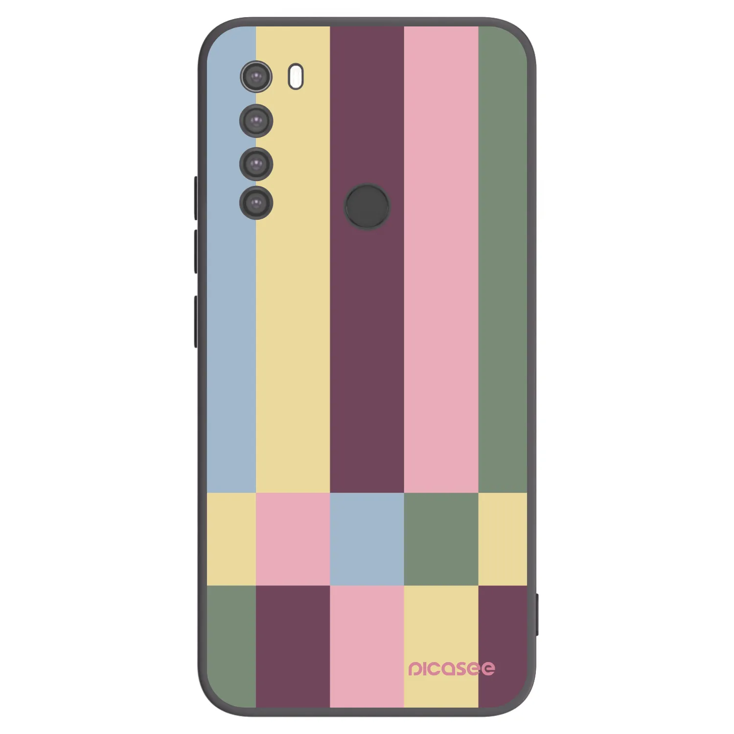 Picasee silikonowe czarne etui na Xiaomi Redmi Note 8 - Lobby tiles