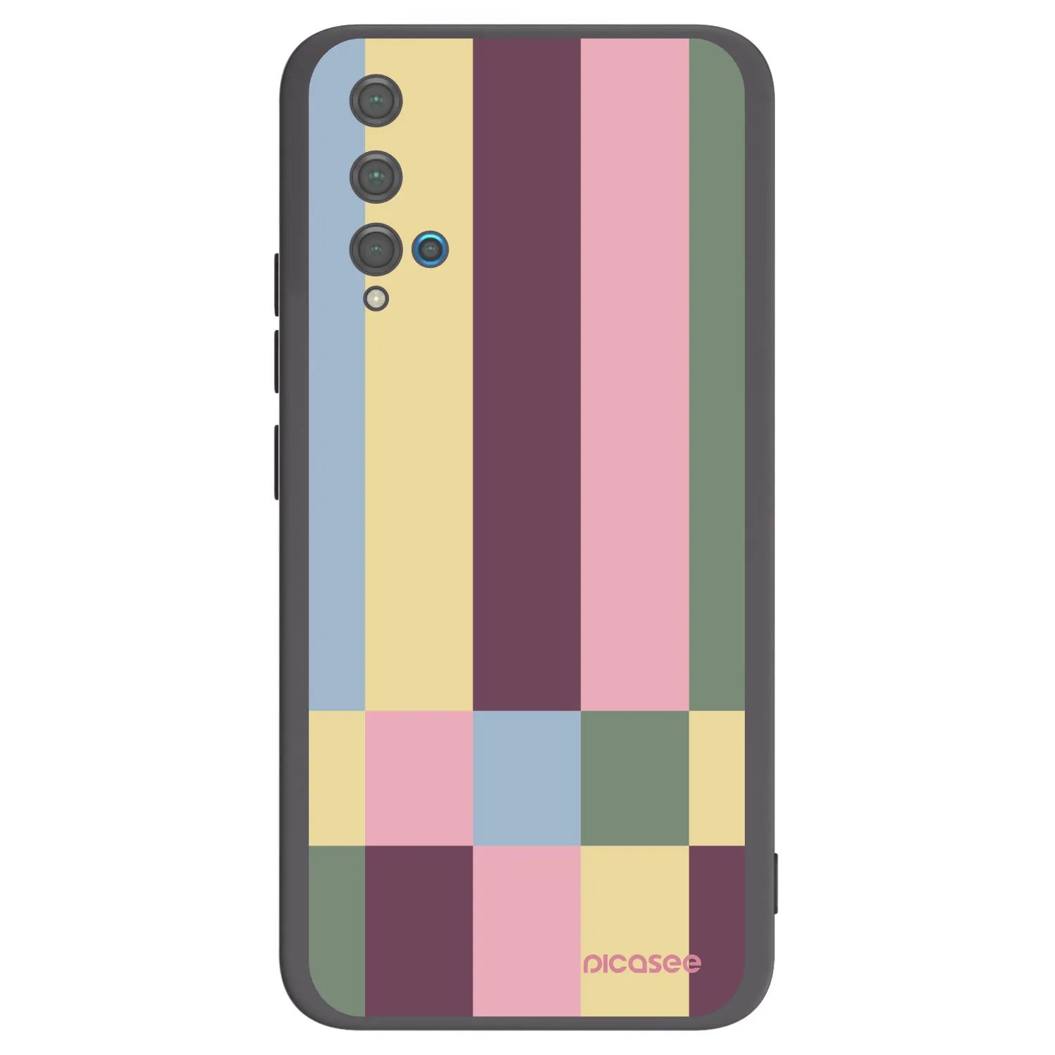 Picasee silikonowe czarne etui na Huawei Nova 5T - Lobby tiles