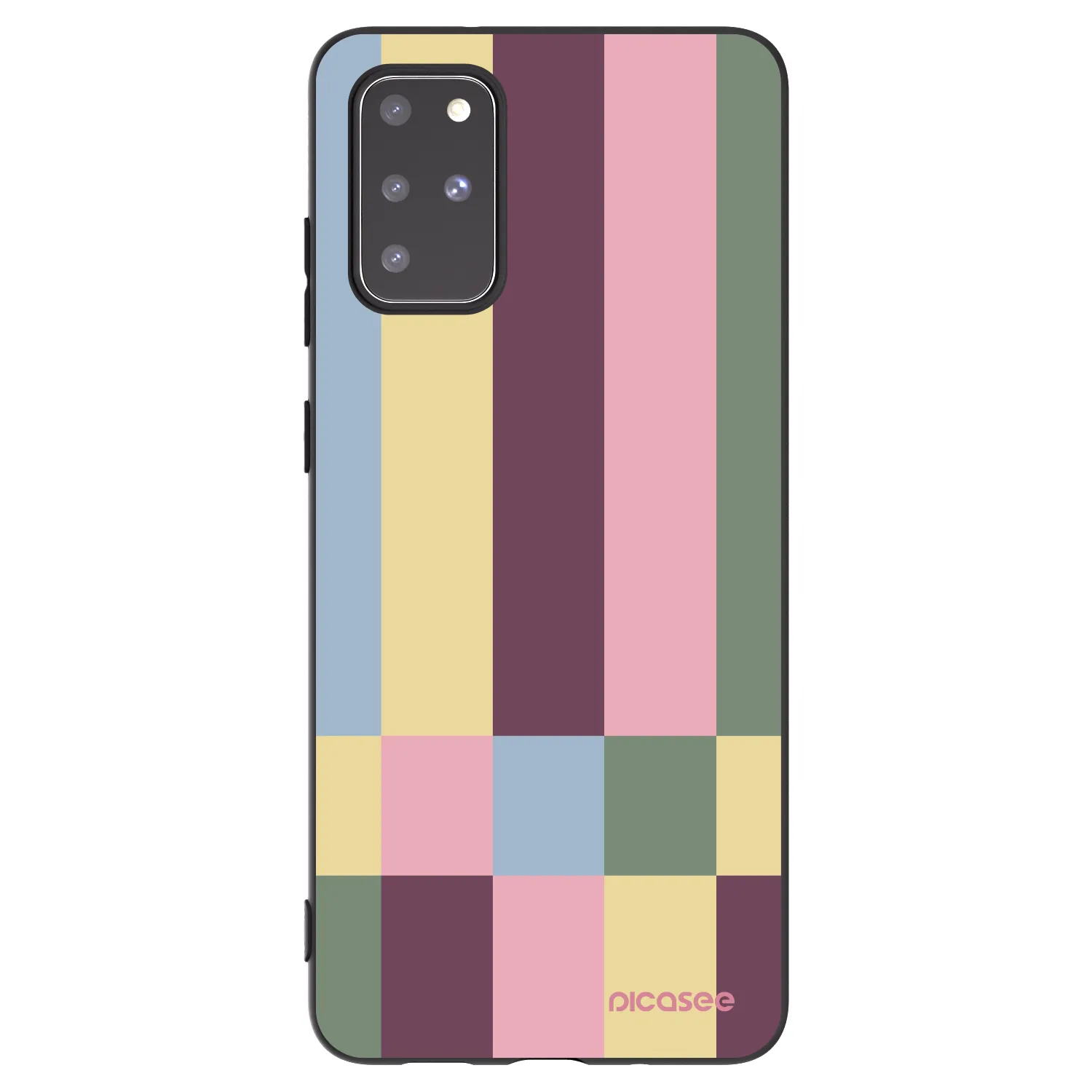 Picasee silikonowe czarne etui na Samsung Galaxy S20+ G985F - Lobby tiles
