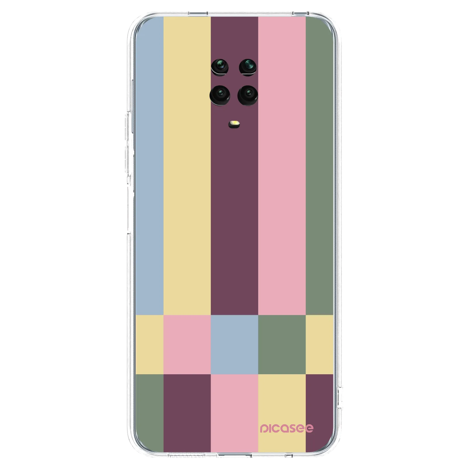 Picasee silikonowe przeźroczyste etui na Xiaomi Redmi Note 9S - Lobby tiles