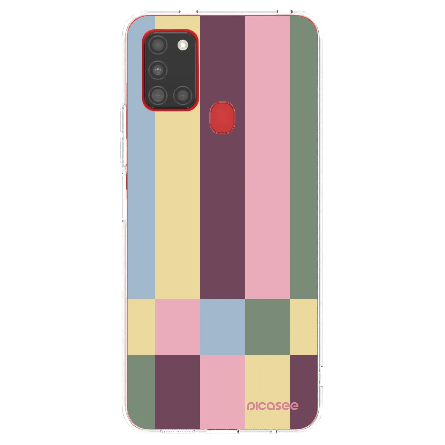 Picasee silikonowe przeźroczyste etui na Samsung Galaxy A21s - Lobby tiles