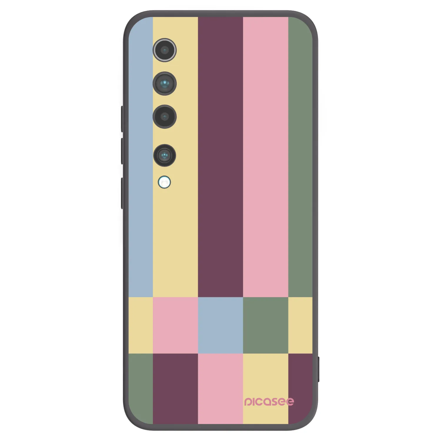 Picasee silikonowe czarne etui na Xiaomi Mi 10 - Lobby tiles