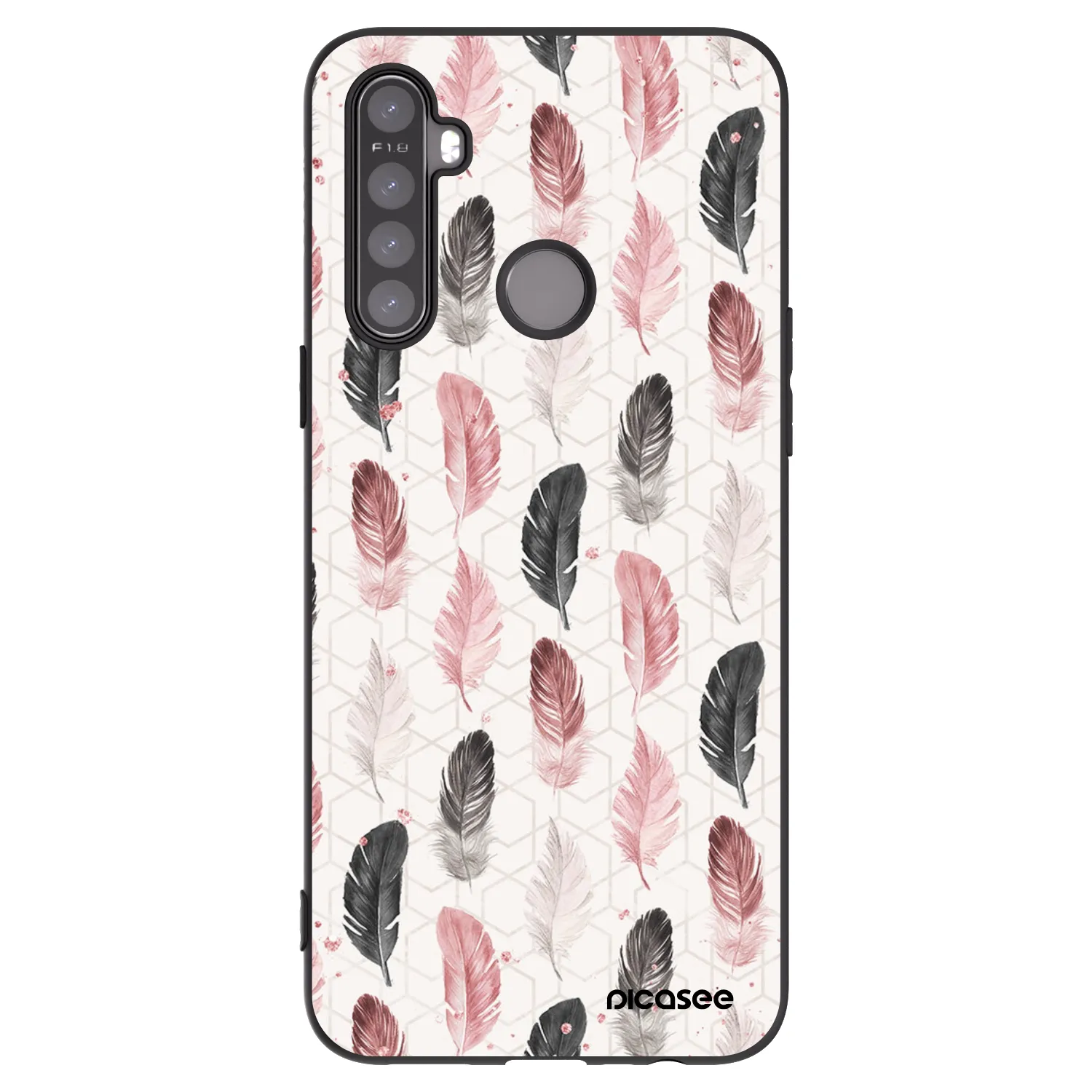 Picasee silikonowe czarne etui na Realme 5 - Feder 2