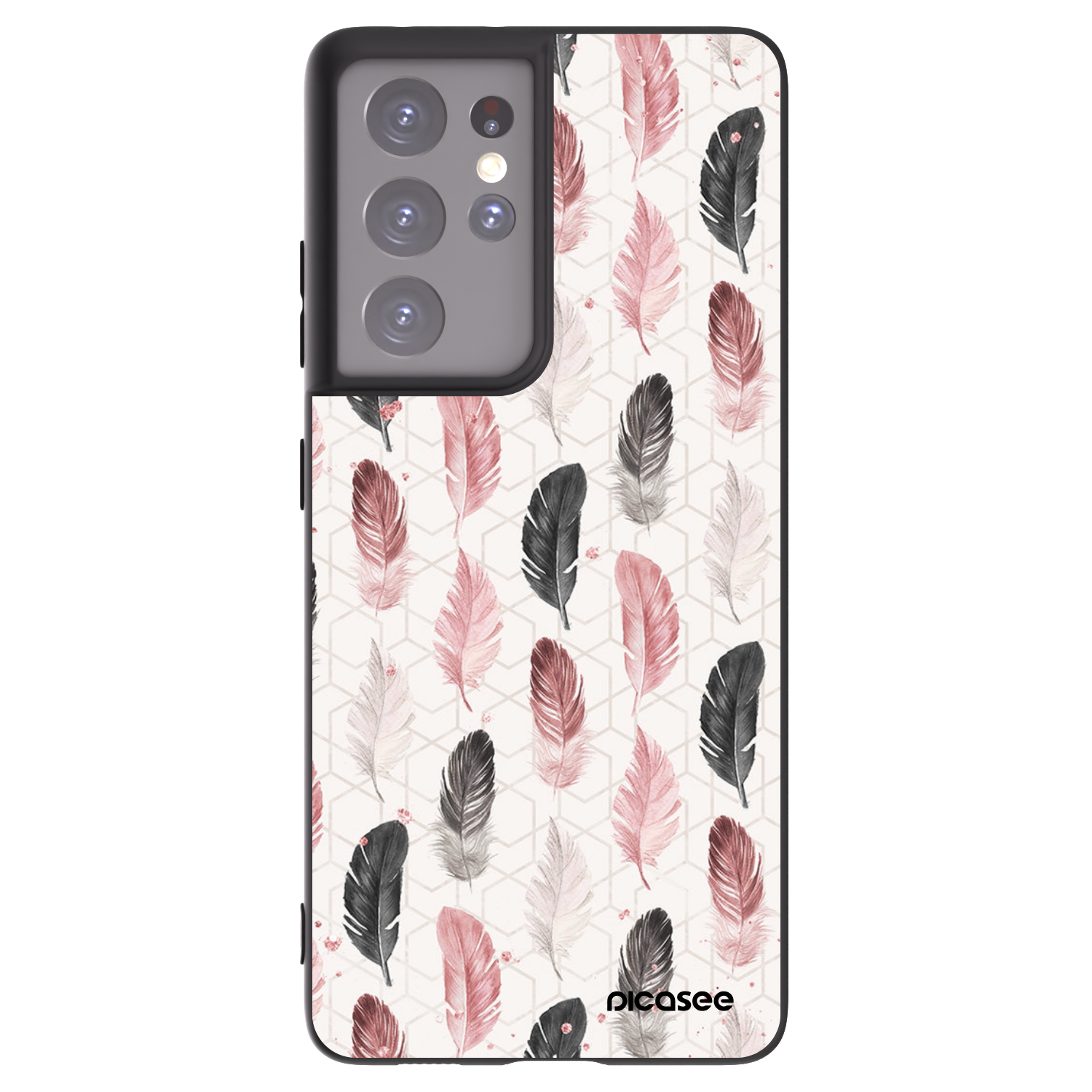 Picasee silikonowe czarne etui na Samsung Galaxy S21 Ultra 5G G998B - Feder 2