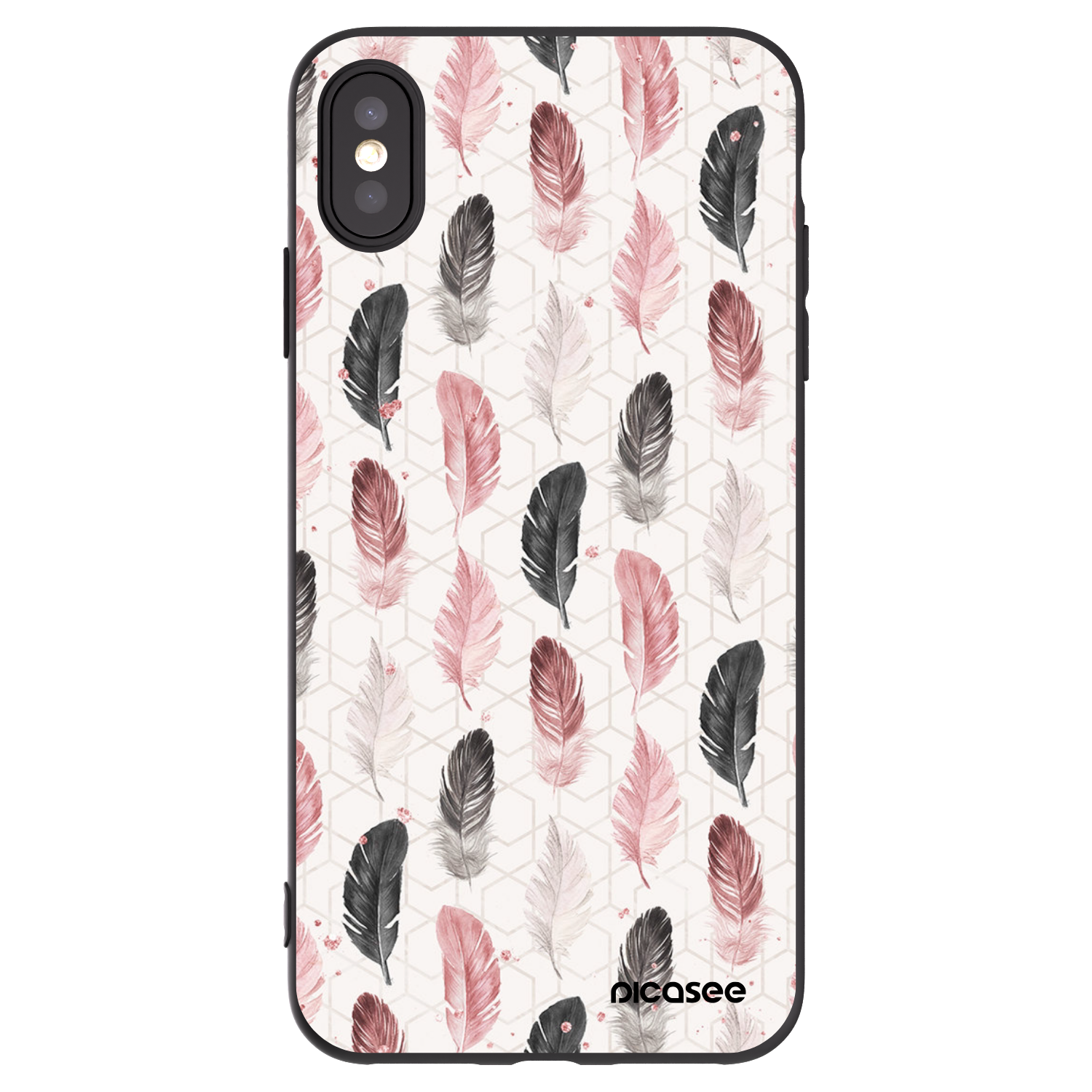 Picasee silikonowe czarne etui na Apple iPhone XS Max - Feder 2