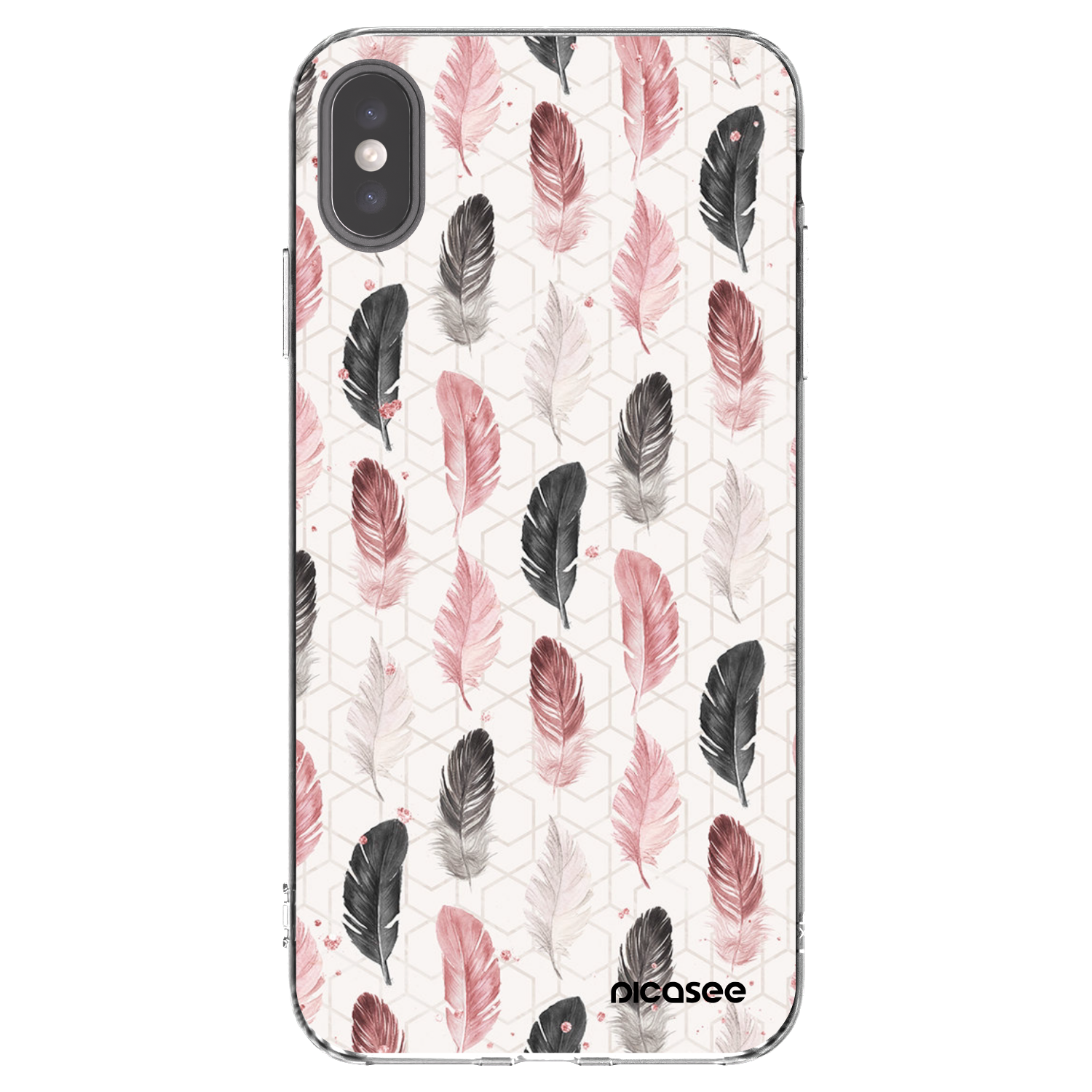 Picasee silikonowe przeźroczyste etui na Apple iPhone XS Max - Feder 2