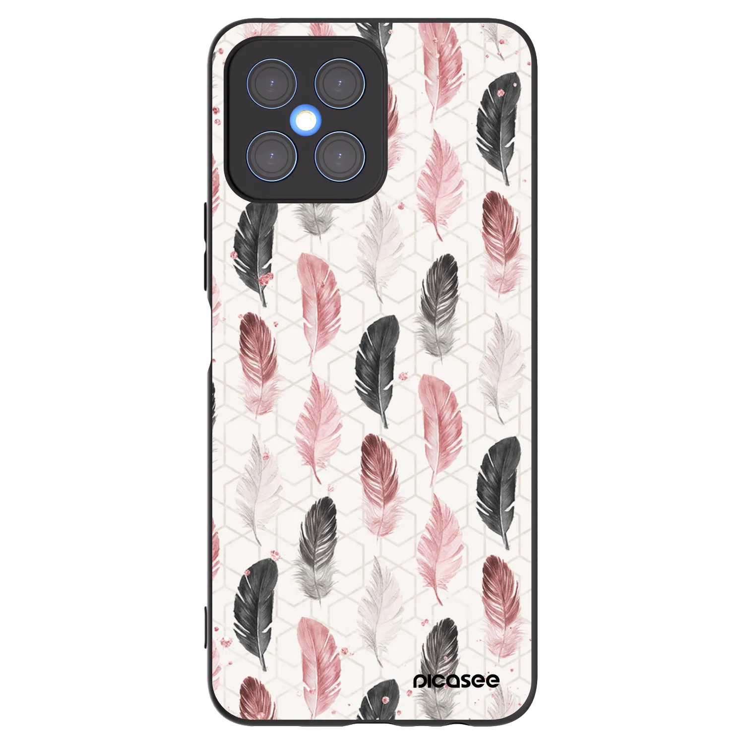 Picasee silikonowe czarne etui na Honor X8 4G - Feder 2