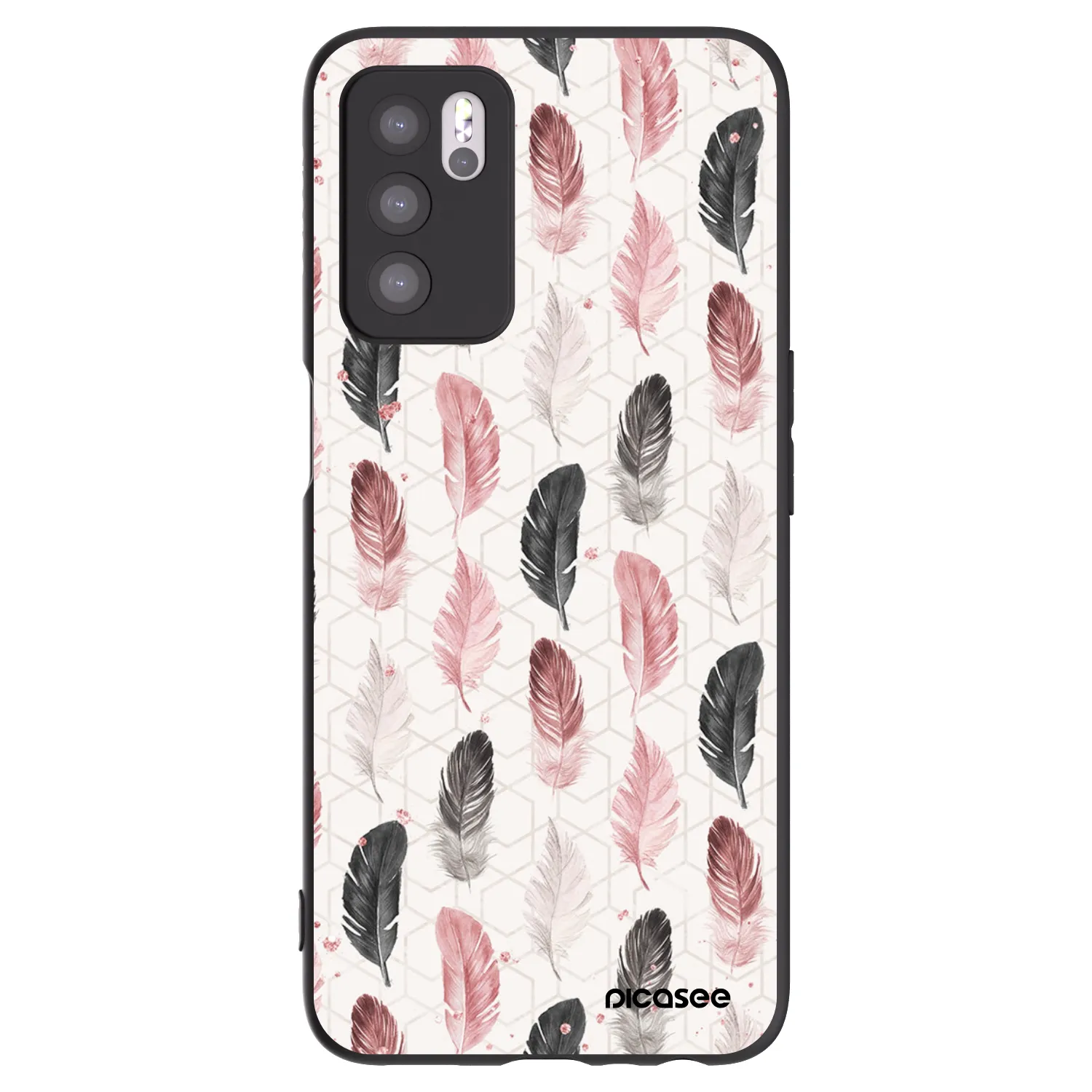 Picasee silikonowe czarne etui na OPPO A16s - Feder 2