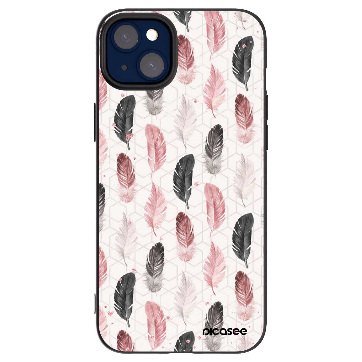 Picasee silikonowe czarne etui na Apple iPhone 14 Plus - Feder 2