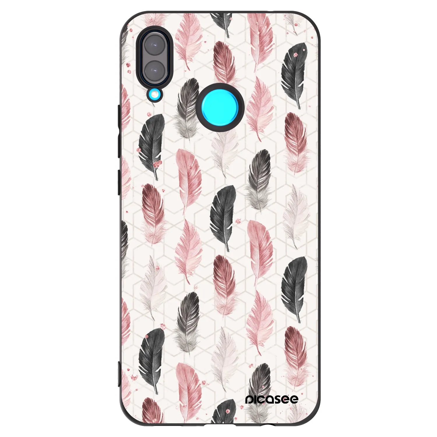 Picasee silikonowe czarne etui na Huawei Nova 3 - Feder 2
