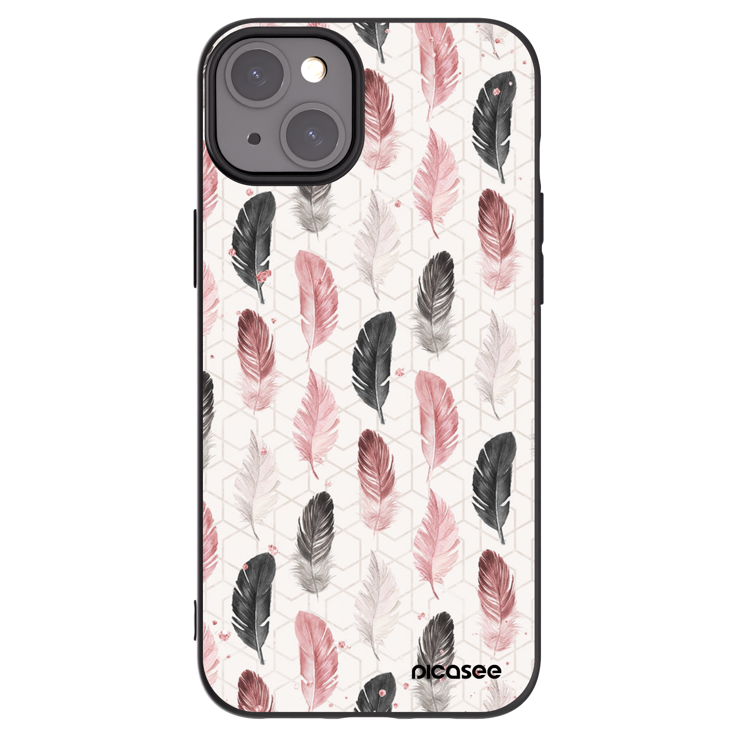 Picasee silikonowe czarne etui na Apple iPhone 15 Plus - Feder 2