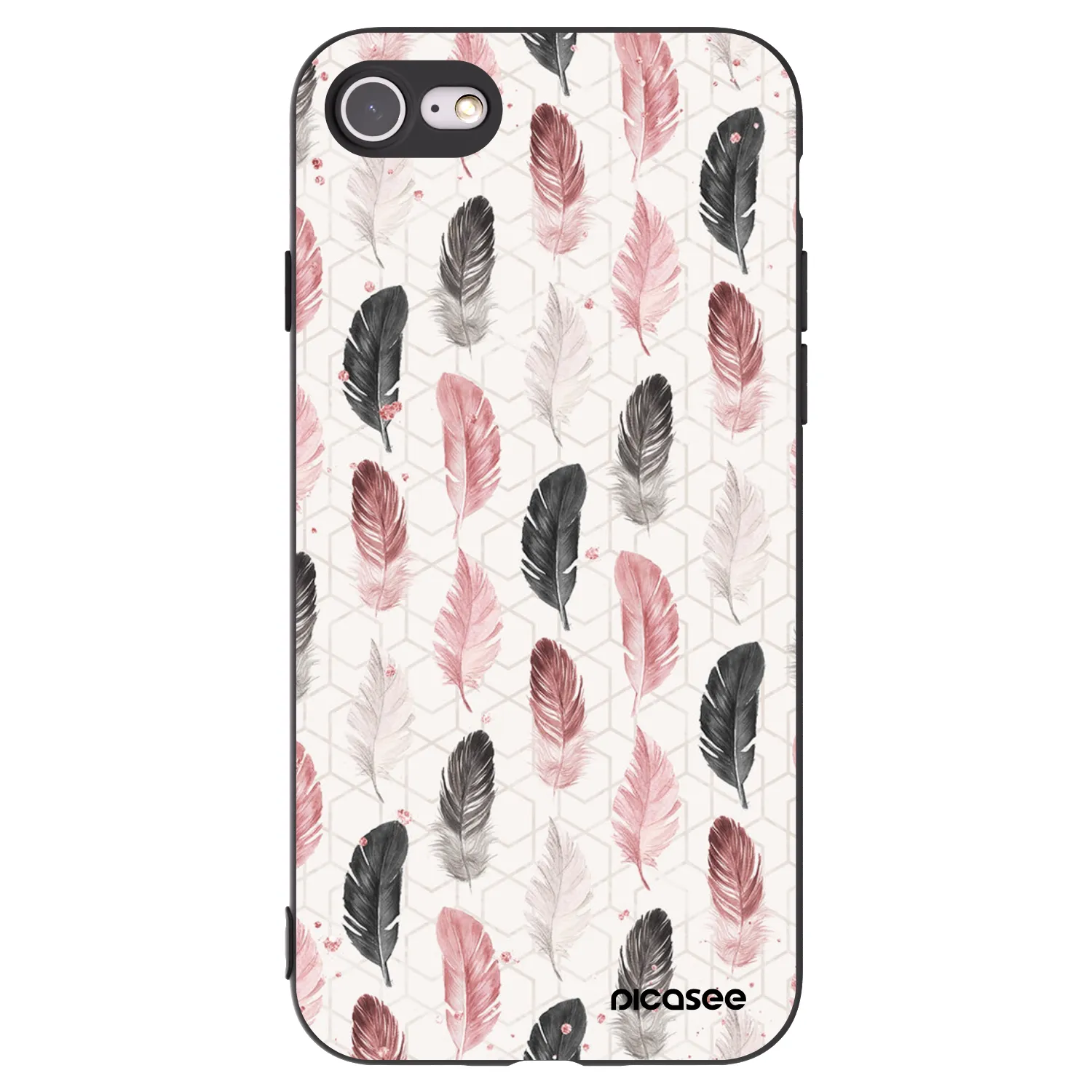 Picasee silikonowe czarne etui na Apple iPhone 7 - Feder 2