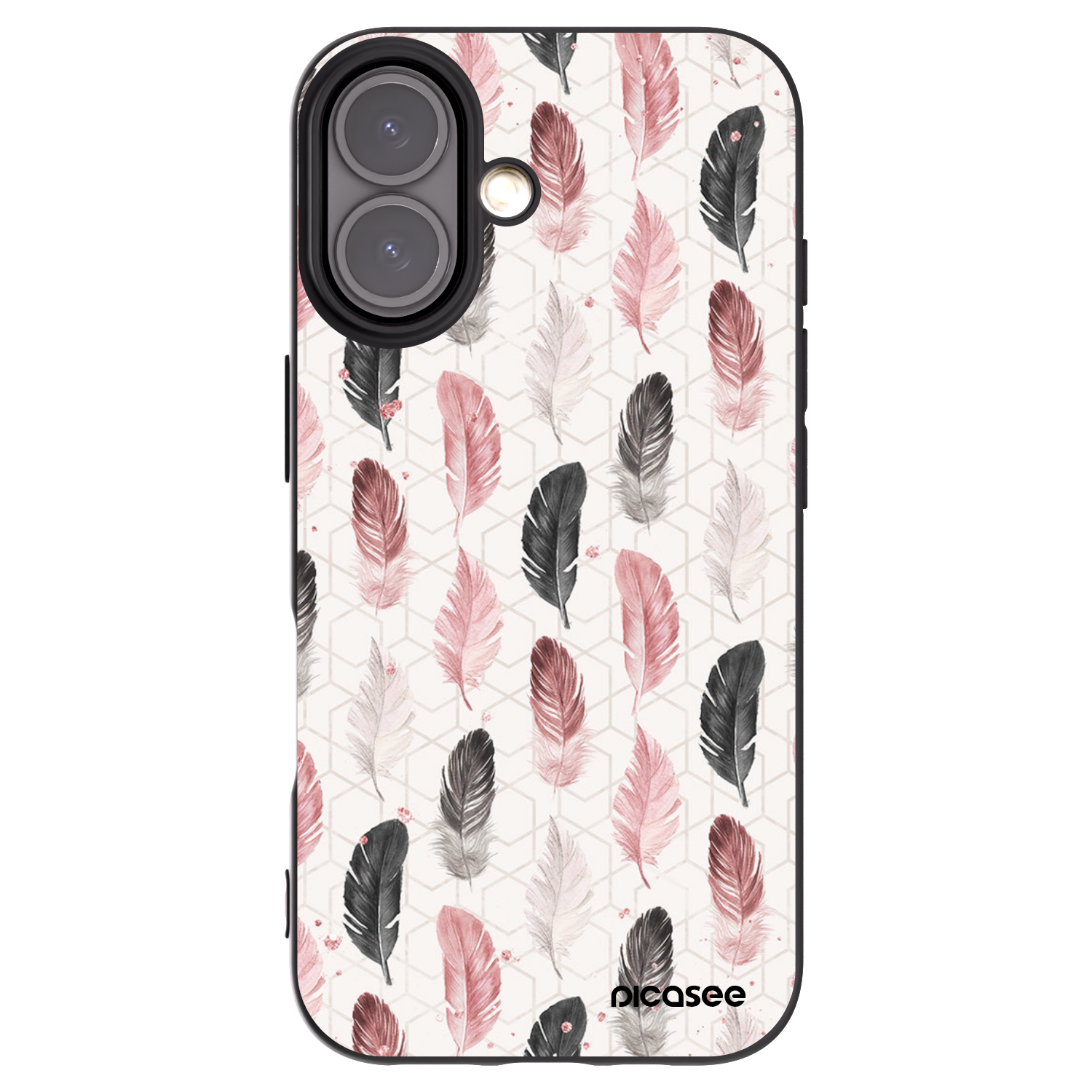 Picasee silikonowe czarne etui na Apple iPhone 16 - Feder 2
