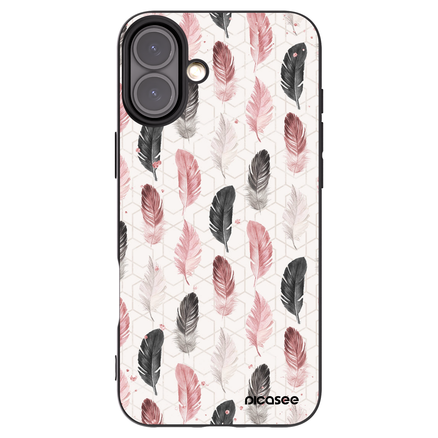 Picasee silikonowe czarne etui na Apple iPhone 16 Plus - Feder 2