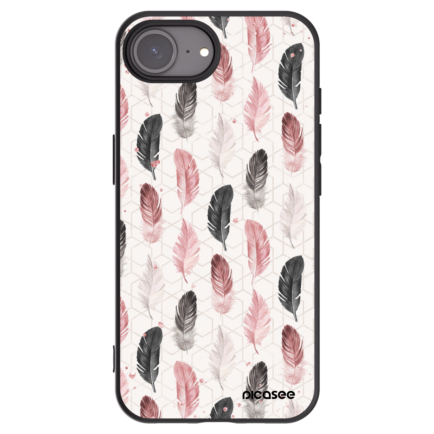 Picasee silikonowe czarne etui na Apple iPhone 16e - Feder 2