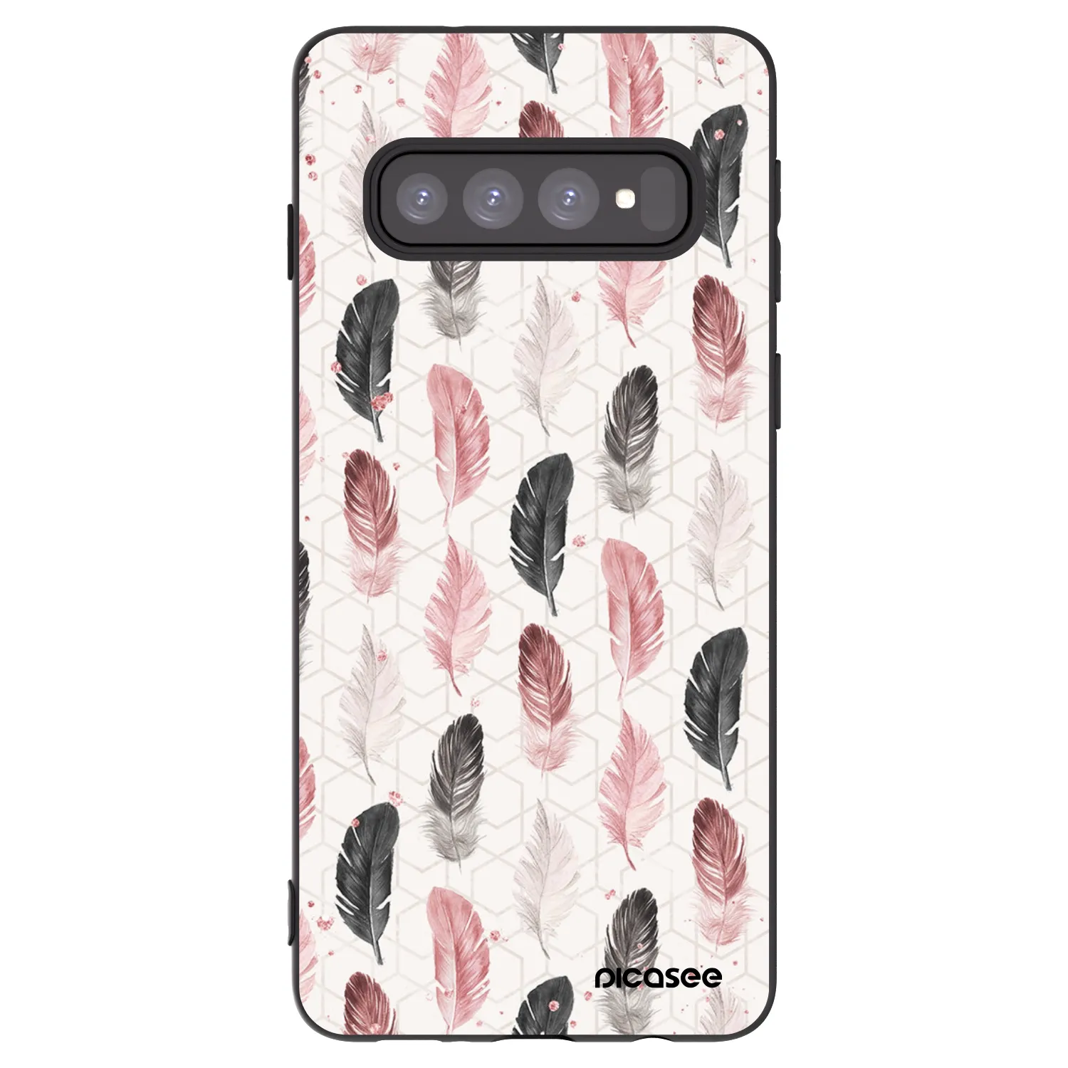 Picasee silikonowe czarne etui na Samsung Galaxy S10 G973 - Feder 2