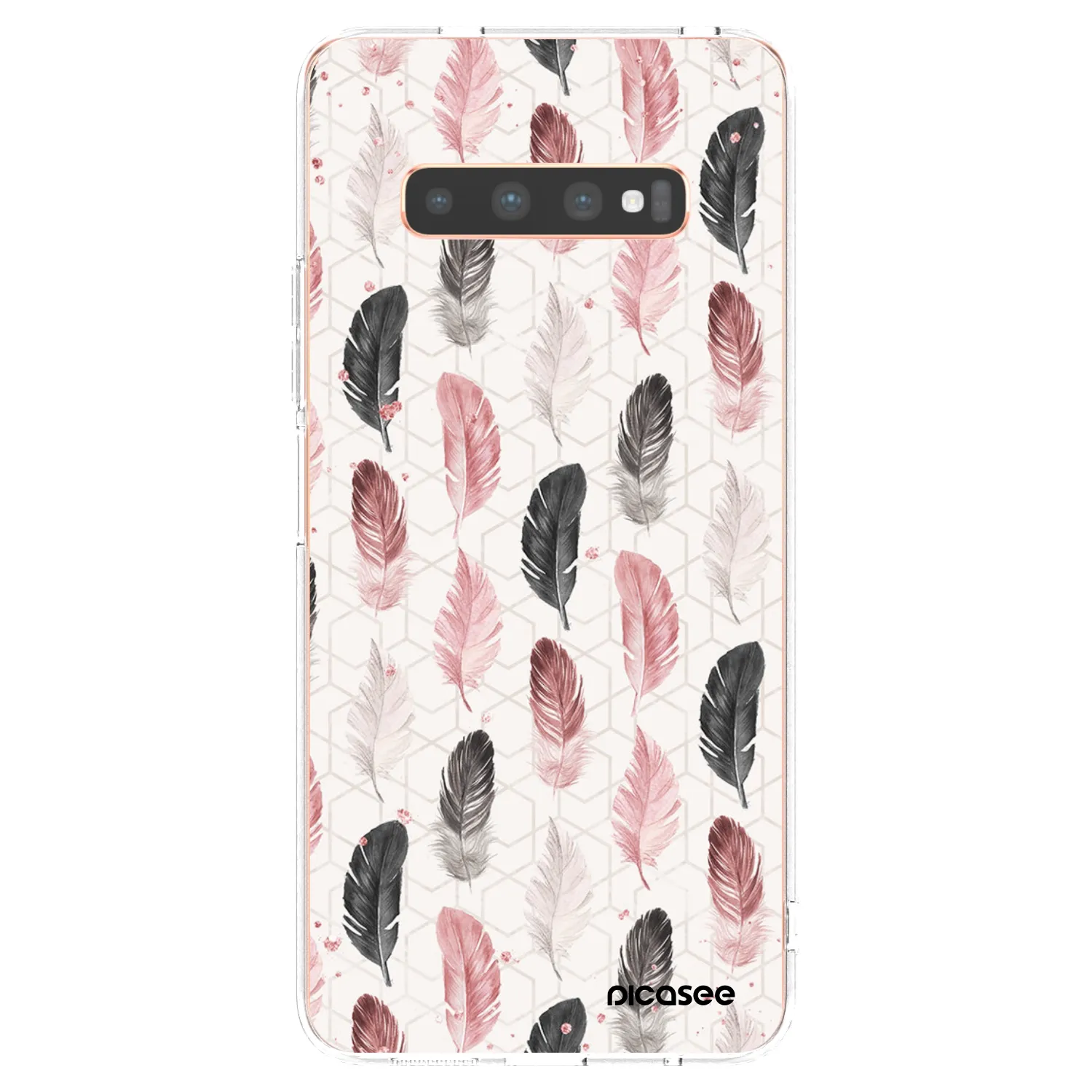 Picasee silikonowe przeźroczyste etui na Samsung Galaxy S10 Plus G975 - Feder 2