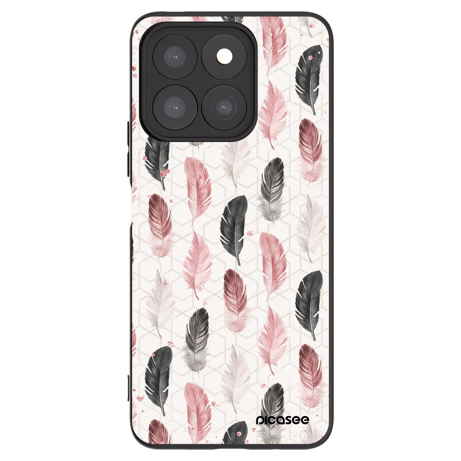 Picasee silikonowe czarne etui na Honor X8c - Feder 2