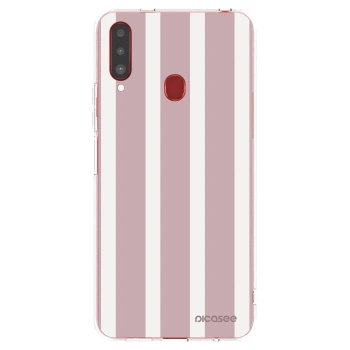 Picasee silikonowe przeźroczyste etui na Samsung Galaxy A20s - Velvet sun