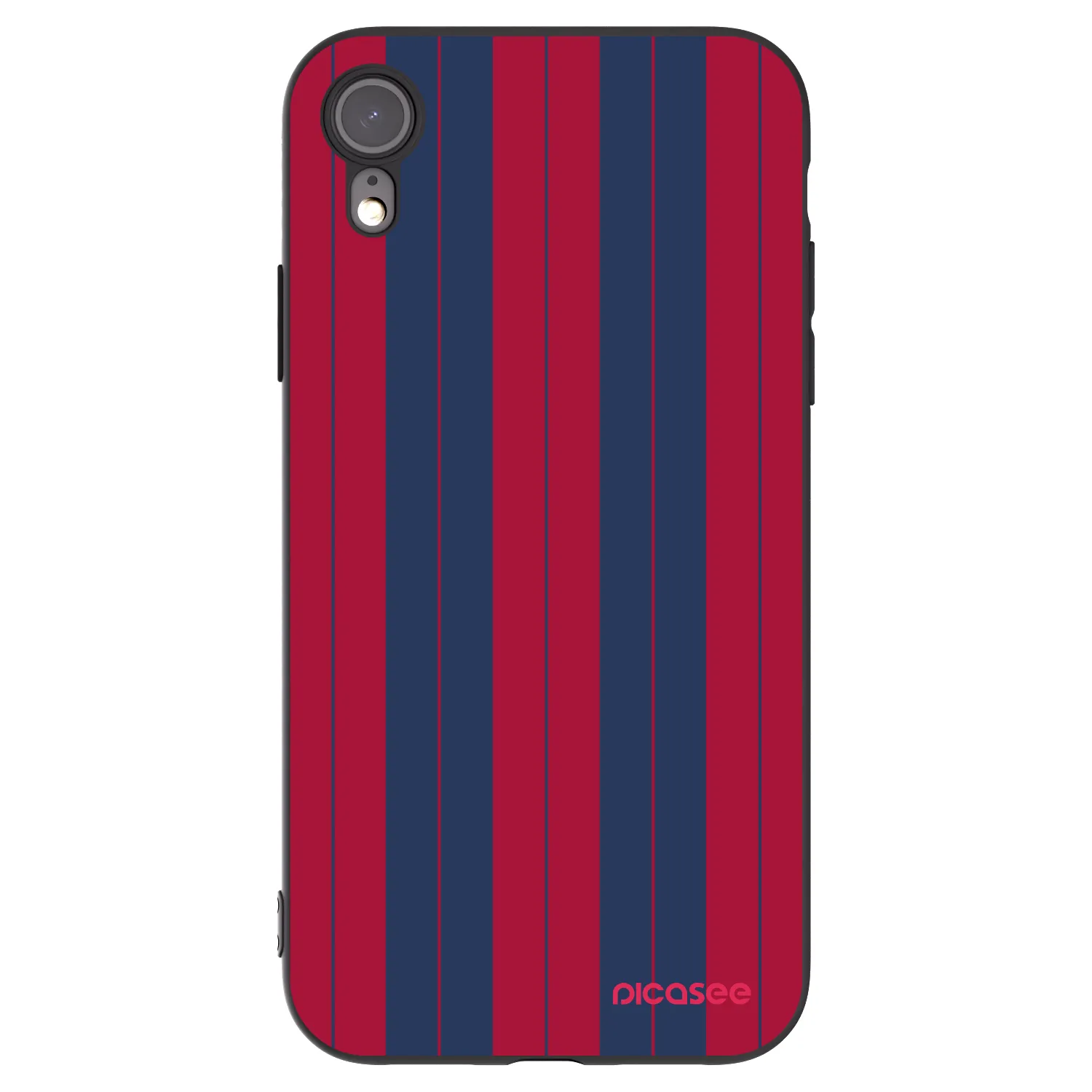 Picasee silikonowe czarne etui na Apple iPhone XR - Yacht club