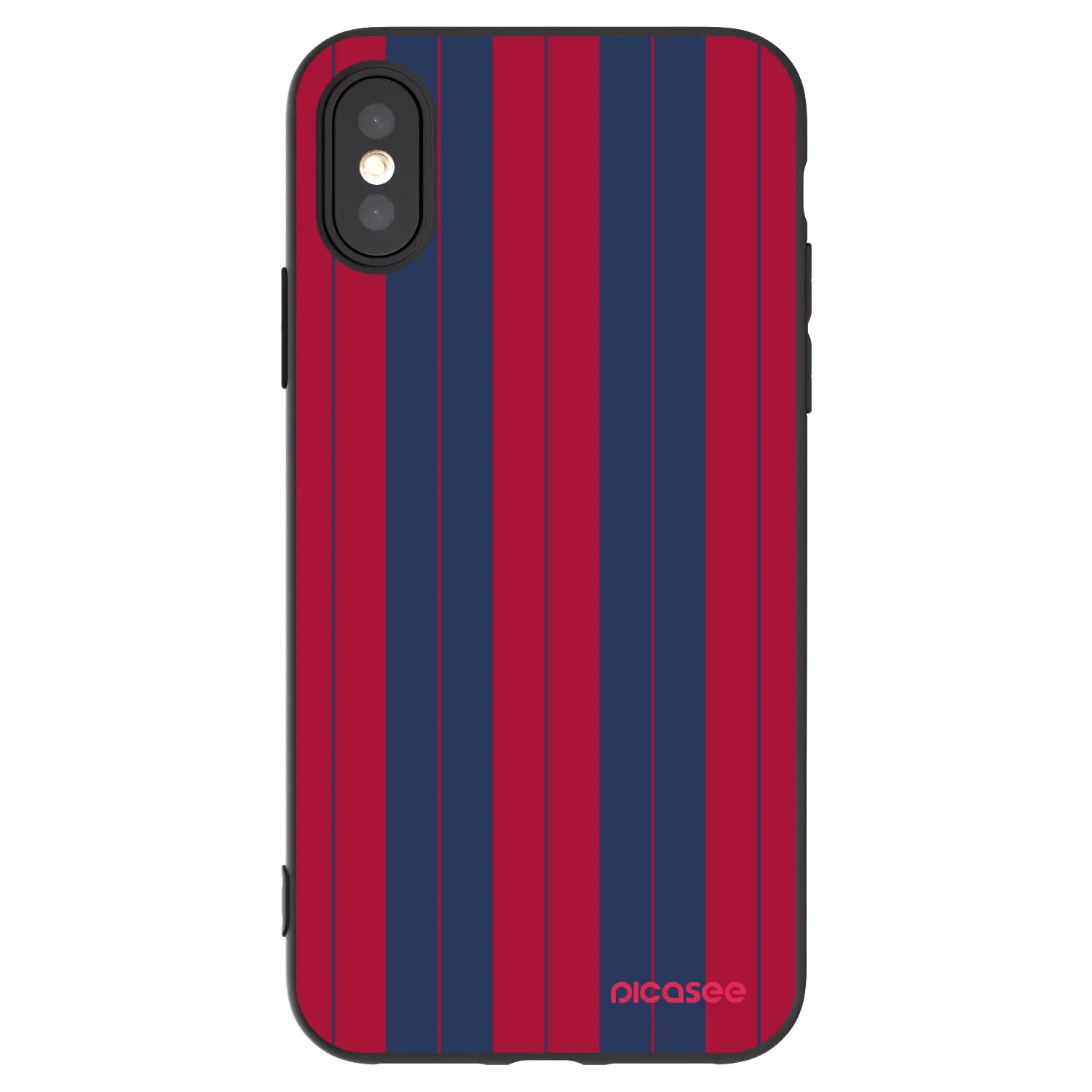 Picasee silikonowe czarne etui na Apple iPhone X/XS - Yacht club