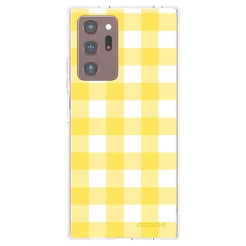 Picasee silikonowe przeźroczyste etui na Samsung Galaxy Note 20 Ultra - Gride lemon