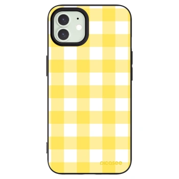 Picasee silikonowe czarne etui na Apple iPhone 12 - Gride lemon