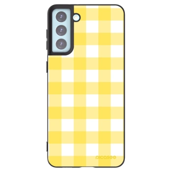 Picasee silikonowe czarne etui na Samsung Galaxy S21+ 5G G996F - Gride lemon