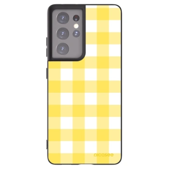 Picasee silikonowe czarne etui na Samsung Galaxy S21 Ultra 5G G998B - Gride lemon