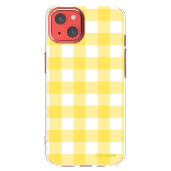 Picasee silikonowe przeźroczyste etui na Apple iPhone 13 - Gride lemon